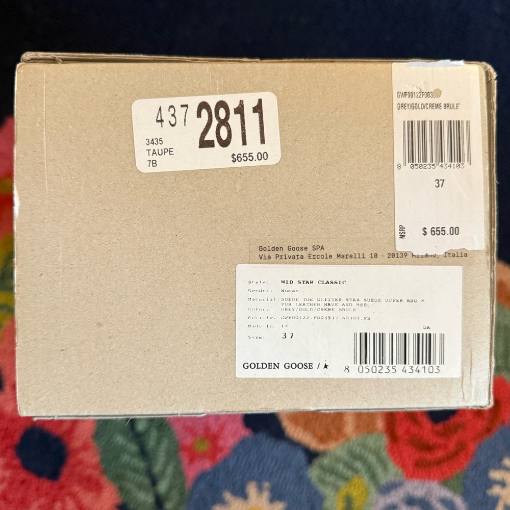 Golden Goose Midstar Private Grey Gold Creme Brule' Sneakers - Picture 14 of 15